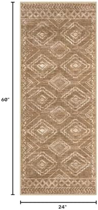 KILOCOCO Washable Runner Rug 2x5 ft Hallway Runners, Mocha Brown - Image 2