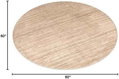 SAFAVIEH Vision Round Rug 5', Modern Tonal Light Brown VSN606C - Image 2