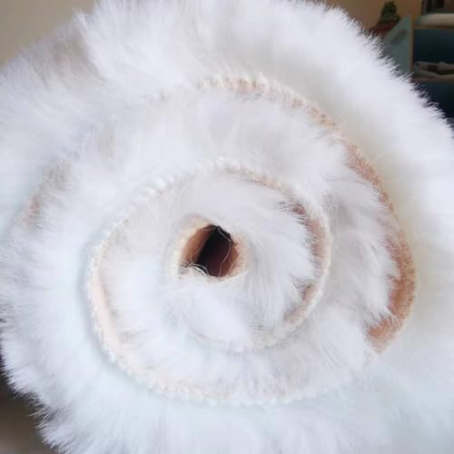 Ghouse White 8x10 Area Rug Fluffy Faux Rabbit Fur Rug White Plush Shag Rug - Image 4