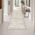 3x8 Washable Runner Rug：Modern Abstract Soft Carpet Brown Beige by FXRHLP