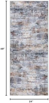 IOHOUZE Abstract Runner Rug 2x5 Ft Washable Runners - Image 2