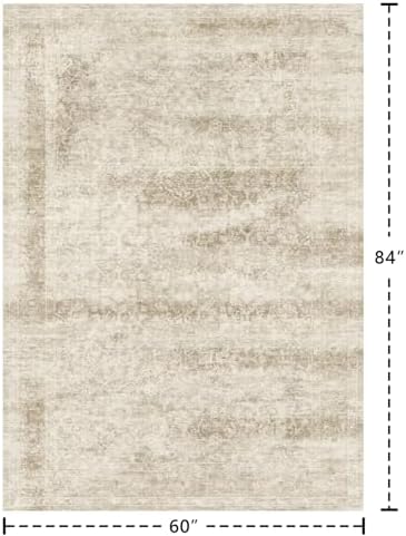 5x7 Washable Area Rug, Non Slip Indoor Carpet - Image 2