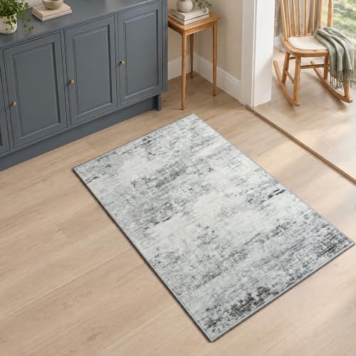 Toneed Washable 2x3 Grey Area Rug - Image 4
