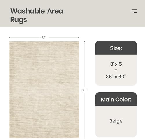 Valenrug 3x5 Rug Non Slip, Small Washable Entryway Rug - Image 2