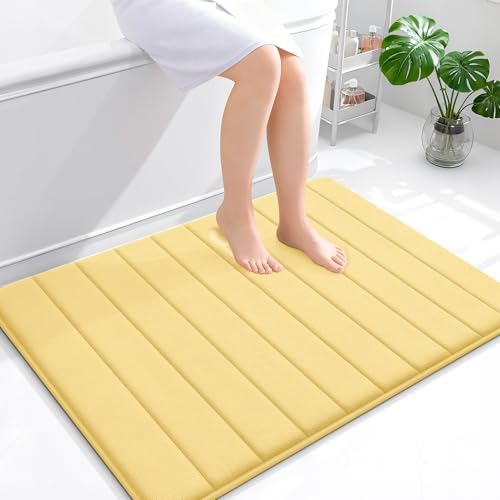 OLANLY Memory Foam Large Bath Mat 40x32, Super Soft Absorbent Bathroom Rugs by OLANLY