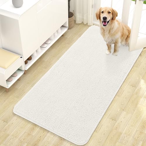 OLANLY Dog Door Mat for Muddy Paws 47x24, Super Absorbent Chenille Mud Mat by OLANLY