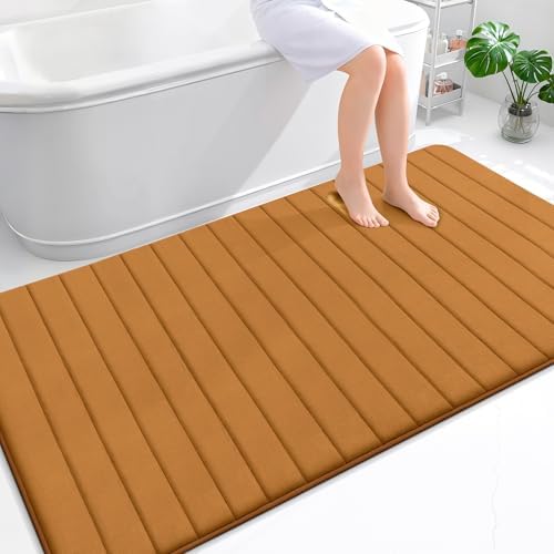 OLANLY Memory Foam Large Bath Mat 70x46, Super Soft Absorbent Bathroom Rugs by OLANLY