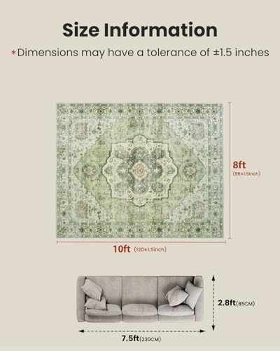 Amada Large 8x10 Washable Area Rug - Image 2