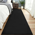 Vasofe Black Runner Rug, 2x8 Long Non Slip Hallway Rug, Bedroom Runner Rugs by VasofeSoftFluffyRugs