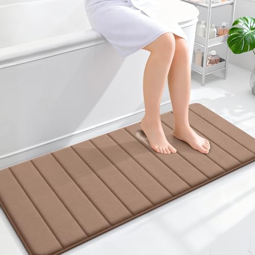 OLANLY Memory Foam Long Bathroom Rugs Runner 47x20, Super Soft Absorbent by OLANLY