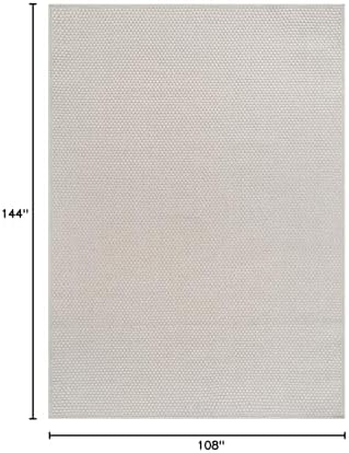 CAMILSON Easy Jute Rug 9x12, Large Indoor Outdoor Off-White Farmhouse Area Rugs - Image 2