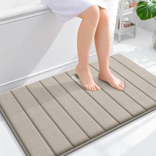 OLANLY Memory Foam Large Bath Mat 40x24, Super Soft Absorbent Bathroom Rugs by OLANLY