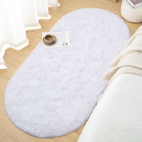 Goideal Fluffy Bedroom Rug, Small Oval Area Rugs, 2.6 x 5.3 Feet - Image 4