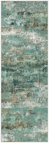 BEIMO 2x6 Runner Rug for Hallway, Turquoise Washable Abstract Non Slip Rug - Image 5