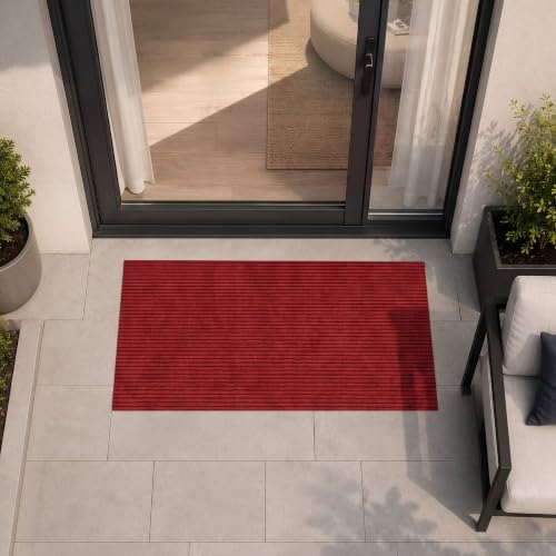 Ottomanson 2x3 Indoor Outdoor Door Mat – Non-Slip Waterproof Floor Mat by Ottomanson