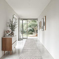 3x20 Washable Extra Long Runner:Hallway Runner Rug Geometric Grey by BYYVOORugsforYourHome