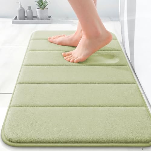 OLANLY Memory Foam Bath Mat 35x16, Super Soft and Absorbent Bathroom Rugs by OLANLY