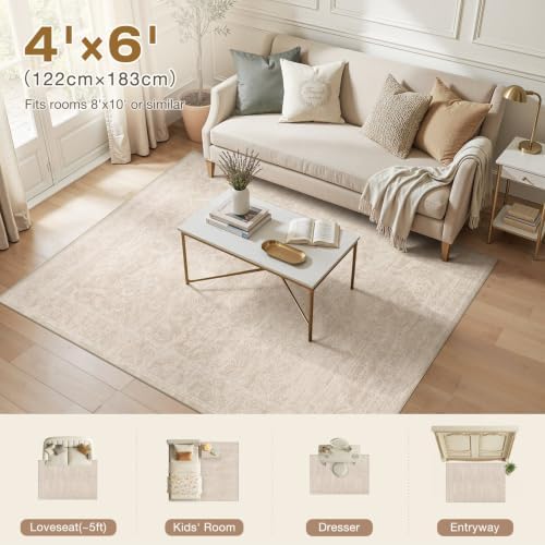 Nakagishi Neutral 4x6 Area Rugs - Image 5
