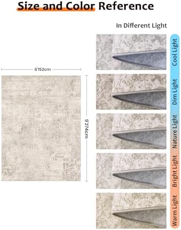 Art&Tuft Washable Rugs 6x9, Abstract Area Rugs - Image 2