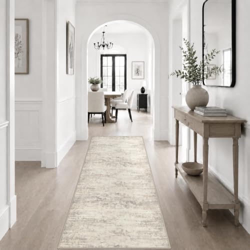 2x6 Washable Runner Rug：Modern Abstract Soft Carpet Brown Beige - Image 5