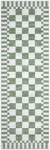 GarveeHome 2.5x8 Checkered Kitchen Runner Rug - Image 4