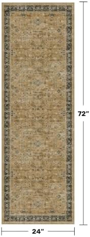 Washable 2x6 Entryway Runner Rug, Boho Kitchen Floor Mat - Image 2
