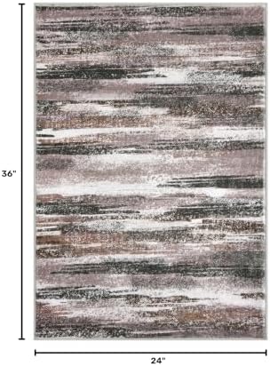 Lansny Abstract 2x3 Area Rug Small Washable Entryway Rug Non Slip Door Mat - Image 2
