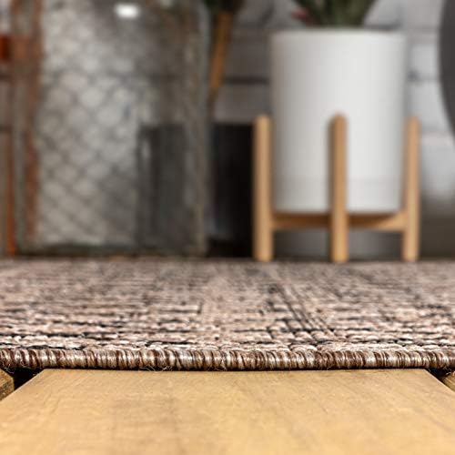 JONATHAN Y Moroccan Geometric Indoor Outdoor Area Rug 4X6 Natural/Black - Image 6
