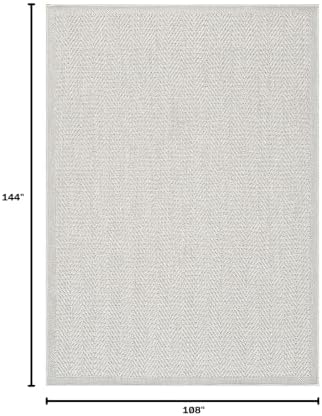 CAMILSON Easy Jute Rug 9x12, Indoor Outdoor Off-White Color Fiber Area Rugs - Image 2