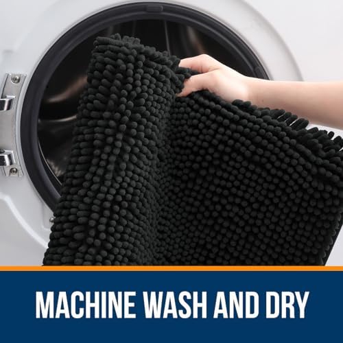OLANLY Large Bathroom Rugs 47x32, Extra Soft Absorbent Chenille Bath Rugs - Image 5