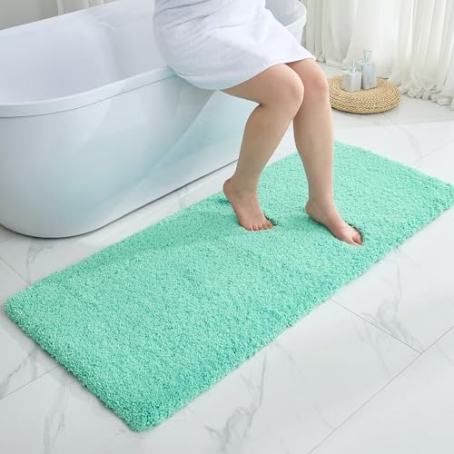 Disolla Mint Green Bathroom Rugs 24x48, Non-Slip Plush Thick Bath Mat by Disolla