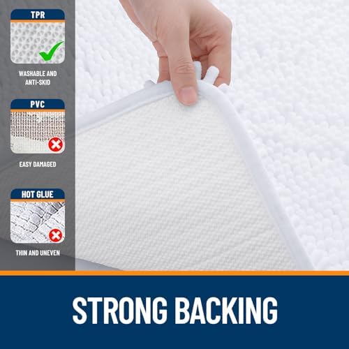OLANLY Large Bathroom Rugs 50x30, Extra Soft Absorbent Chenille Bath Rugs - Image 6