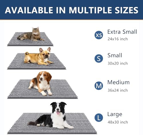Smiry Dog Door Mat for Muddy Paws 44x24, Absorbs Moisture and Dirt Doormat - Image 3