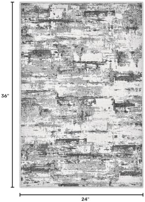 2x3 Runner Rug, Abstract Washable Hallway Rugs - Image 2