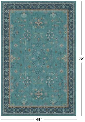 Teal 4x6 Rugs for Entryway Indoor - Image 2