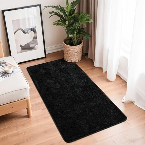 Chicrug Black 2x4 Small Washable Runner Rugs - Image 4