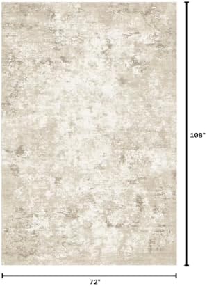 Toneed Washable 6x9 Beige Area Rug - Image 2