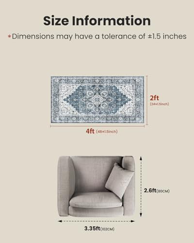 Amada Small 2x4 Washable Area Rug - Image 2