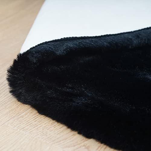 Ghouse Ultra Soft Faux Rabbit Fur Rug 5x8, Machine Washable Area Rugs - Image 5