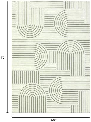 ROYHOME Modern Washable Rug 4x6 Area Rugs - Image 2