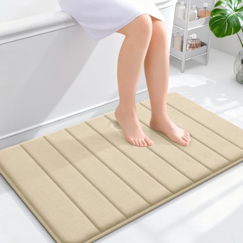 OLANLY Memory Foam Bath Mat 36x24, Super Soft and Absorbent Bathroom Rugs by OLANLY