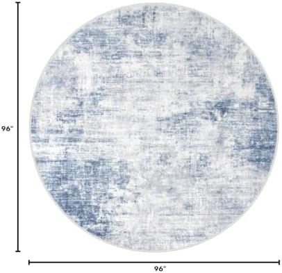 IOHOUZE Abstract Round Area Rug 8 Ft Washable Circle Rugs Large Round Rug Non - Image 2