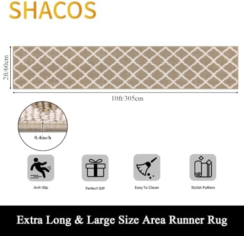 SHACOS Hallway Runner Rugs 2x10 ft Washable Rug Runner - Image 2