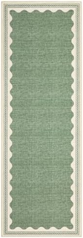 GarveeHome Scalloped Sage Green 2.5x8 Runner Rug - Image 5