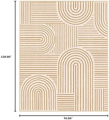 Lahome Abstract Washable Rugs 8x10, Soft 8x10 Rugs - Image 2