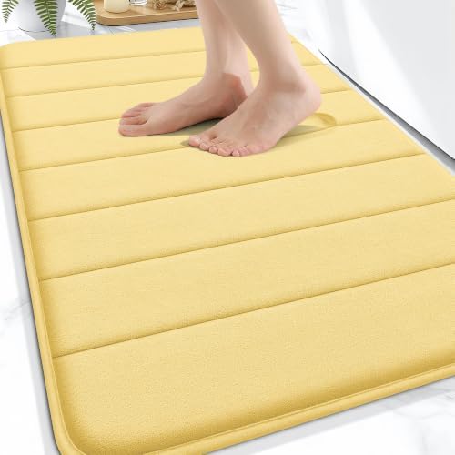 OLANLY Memory Foam Bath Mat 30x20, Super Soft and Absorbent Bathroom Rugs by OLANLY