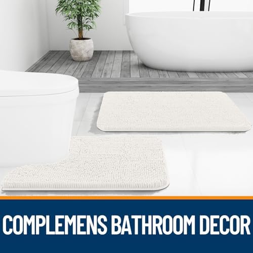 OLANLY Bathroom Runner Rugs 70x24, Extra Soft Absorbent Chenille Bath Rugs - Image 7