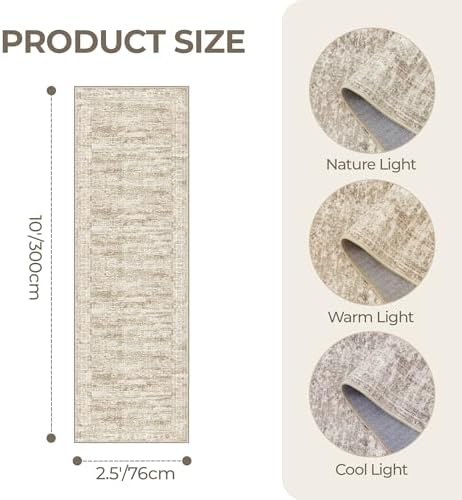 2'6 x 10' Runner Rug Non Slip, Washable Kitchen Rugs - Image 2