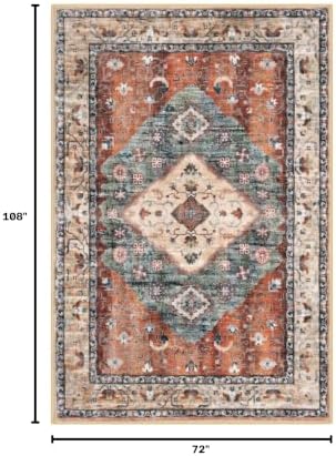 KOZYFLY Boho Area Rug 6x9 Ft Thin Rugs - Image 2