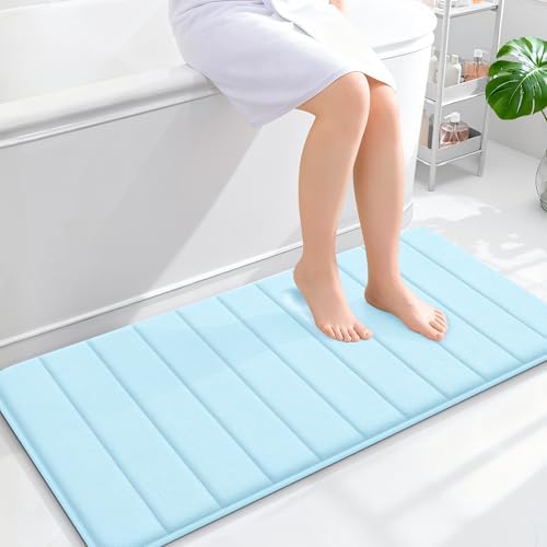 OLANLY Memory Foam Long Bathroom Rugs Runner 44x20, Super Soft Absorbent by OLANLY